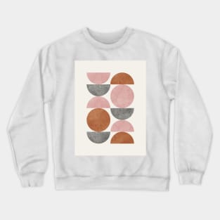 Pink Brown Retro Scandinavian Crewneck Sweatshirt